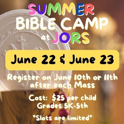 Summer Bible Camp Registration – Jesus Our Risen Savior